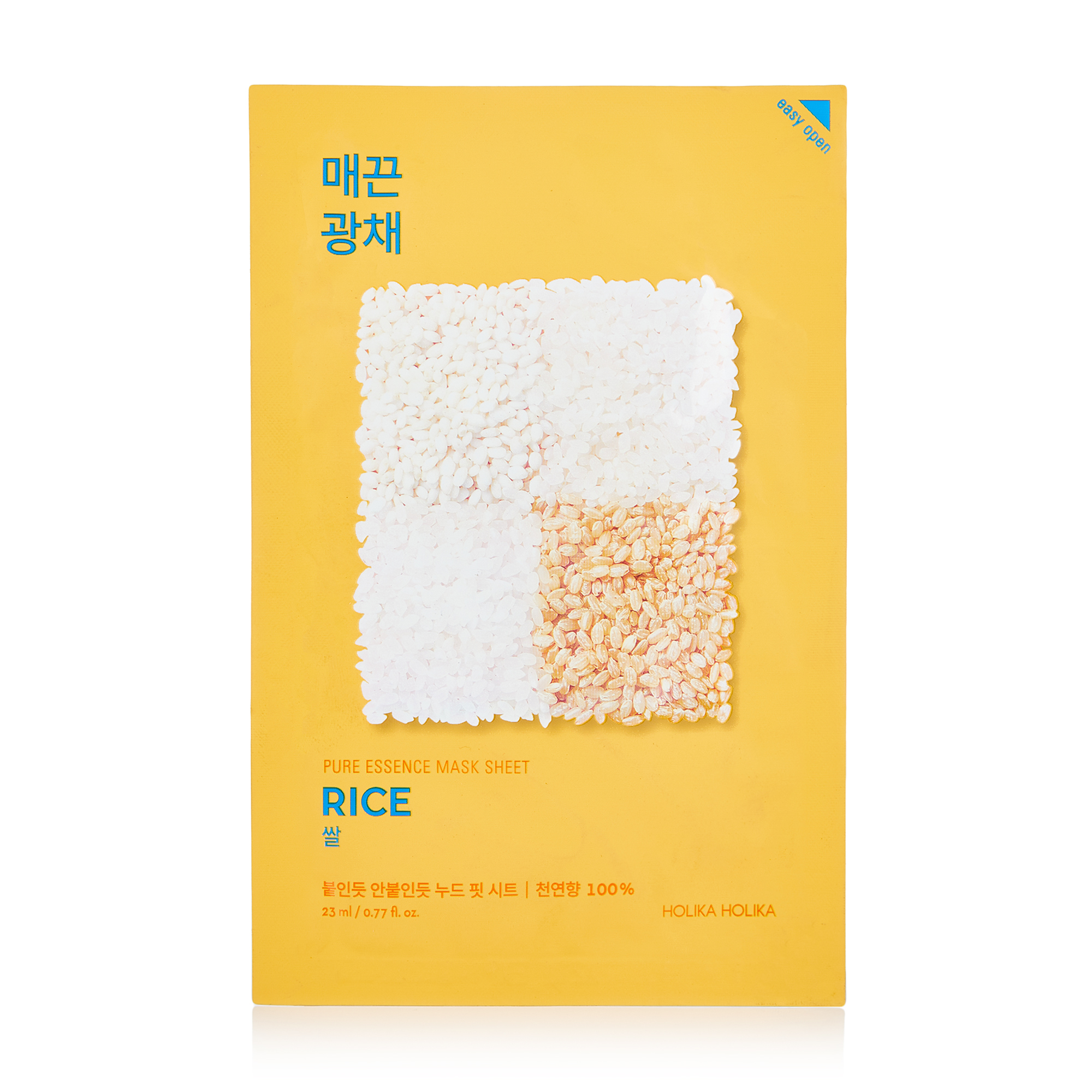 Зволожувальна тканинна маска для обличчя Holika Holika Pure Essence Mask Sheet Rice з екстрактом рису, 23 мл